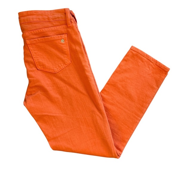Kate Spade Women’s Sz 28 Orange Cropped Skinny Jeans Perry Street Stretch Denim - Picture 1 of 5